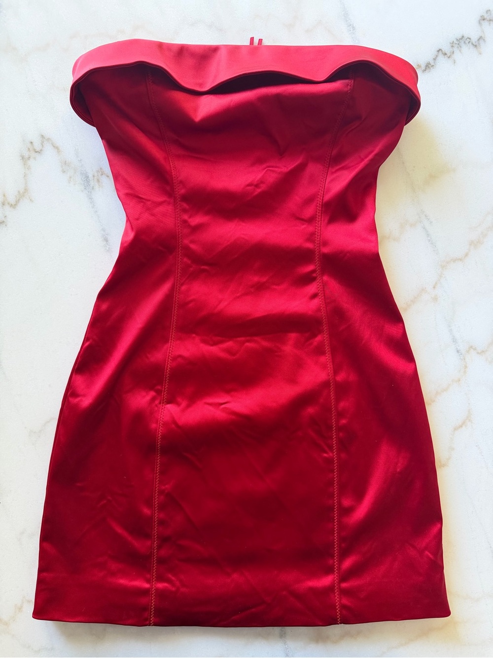 Strapless Red Aritzia Dress